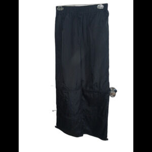 Boohoo Windbreaker Drawstring Wide Leg Pants For Women In Black Size 6 US NWOT